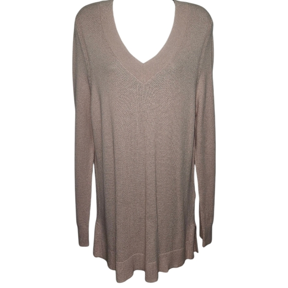 NWT GAP Neutral V-Neck Long Sleeve Sweater - Picture 1 of 4